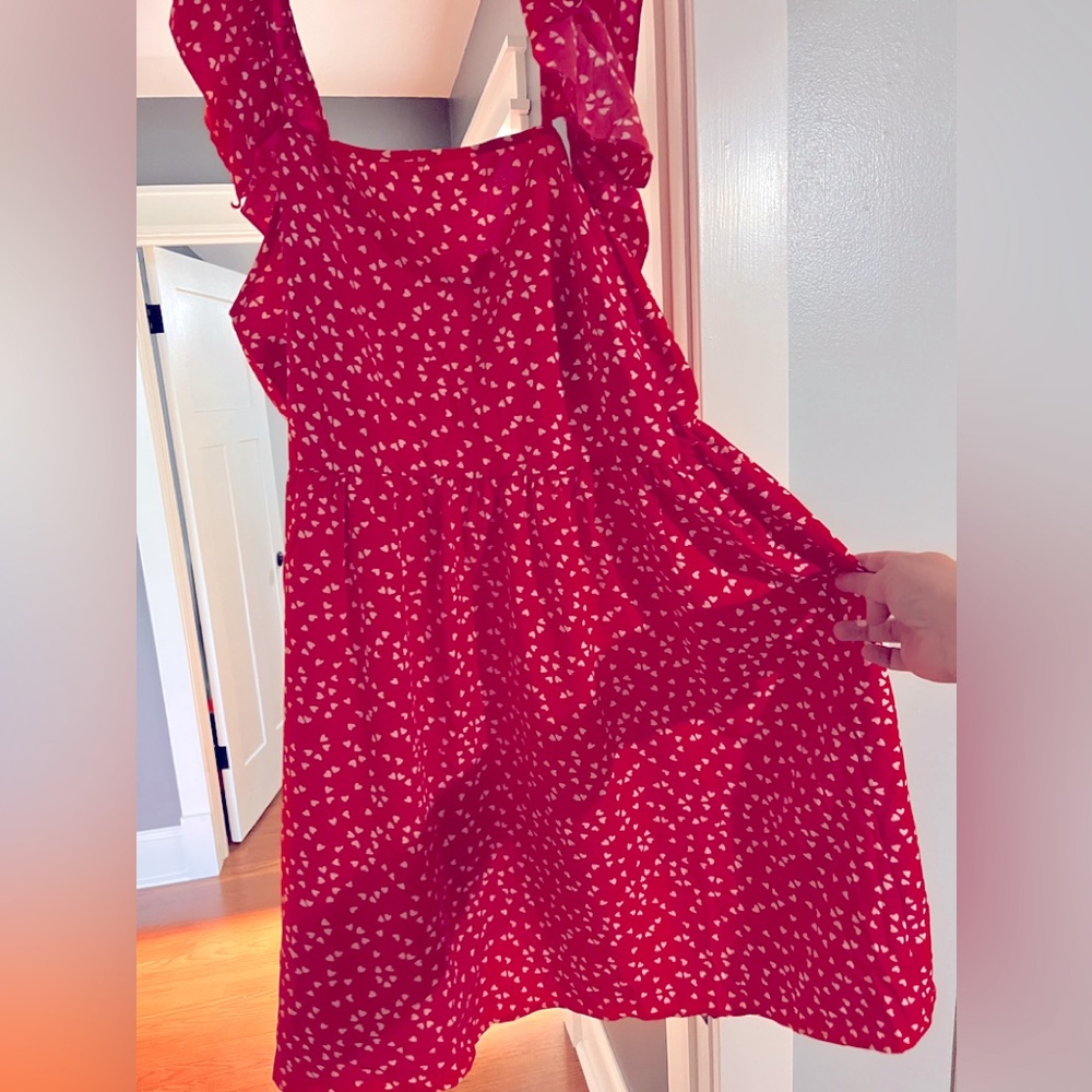 Red Dress with White Polka dots